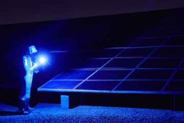 Inspection et audit d'une centrale photovoltaïque grâce à l'électroluminescence