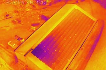 Thermographie par drône d'une centrale solaire